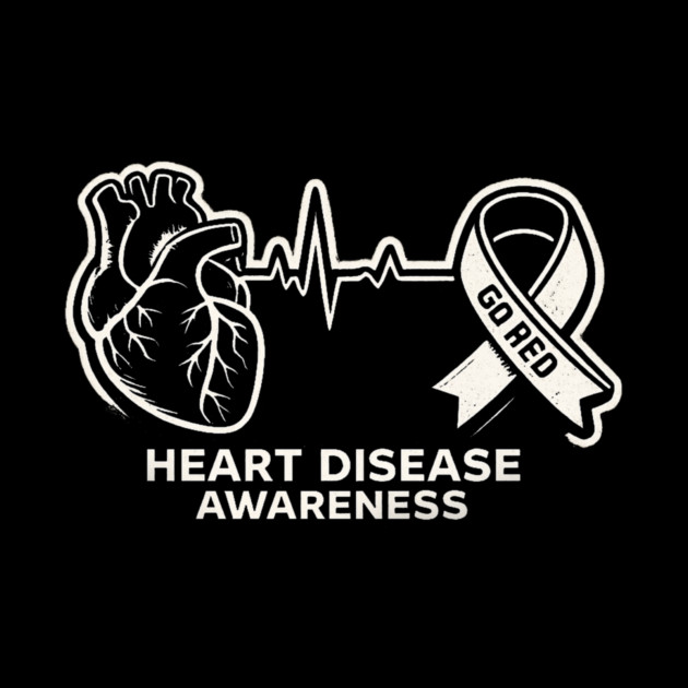 Heart Disease Awareness Go Red Heart Health Support by ArtistTee ⭐⭐⭐⭐⭐
