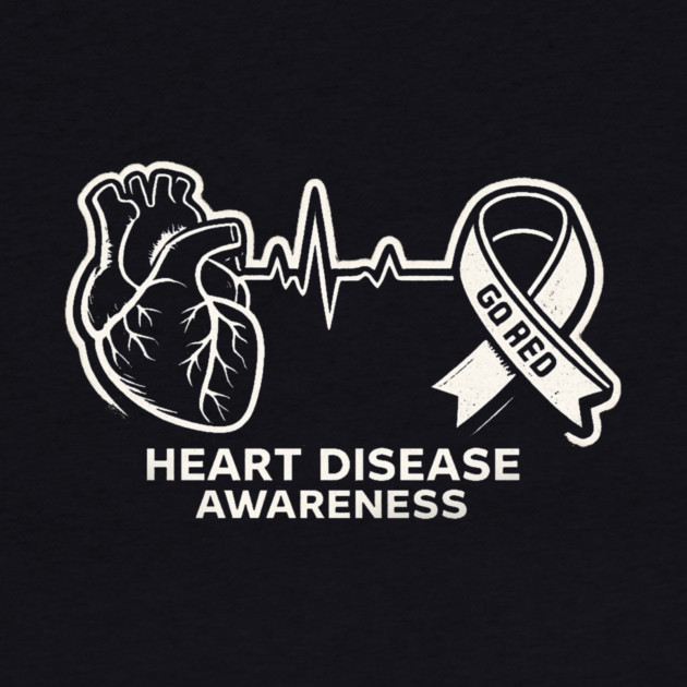 Heart Disease Awareness Go Red Heart Health Support by ArtistTee ⭐⭐⭐⭐⭐