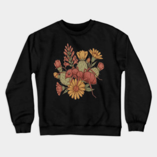 Vintage Desert Velvet Ant Art for Nature Lovers Crewneck Sweatshirt