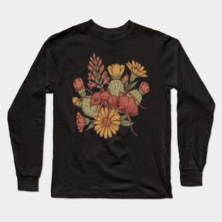 Vintage Desert Velvet Ant Art for Nature Lovers Long Sleeve T-Shirt