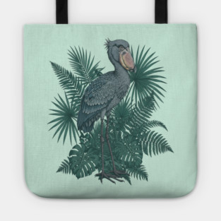 Vintage Shoebill Stork Art for Bird Lovers Tote