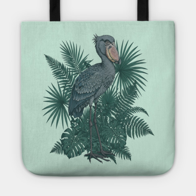 Vintage Shoebill Stork Art for Bird Lovers Tote by BirdsnStuff