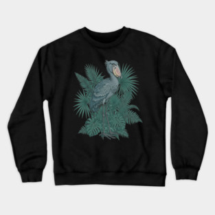 Vintage Shoebill Stork Art for Bird Lovers Crewneck Sweatshirt