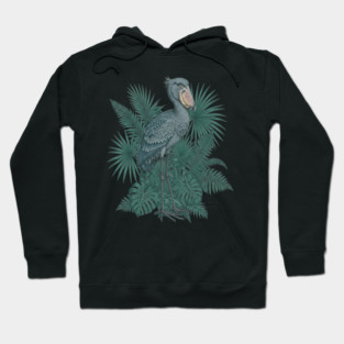 Vintage Shoebill Stork Art for Bird Lovers Hoodie
