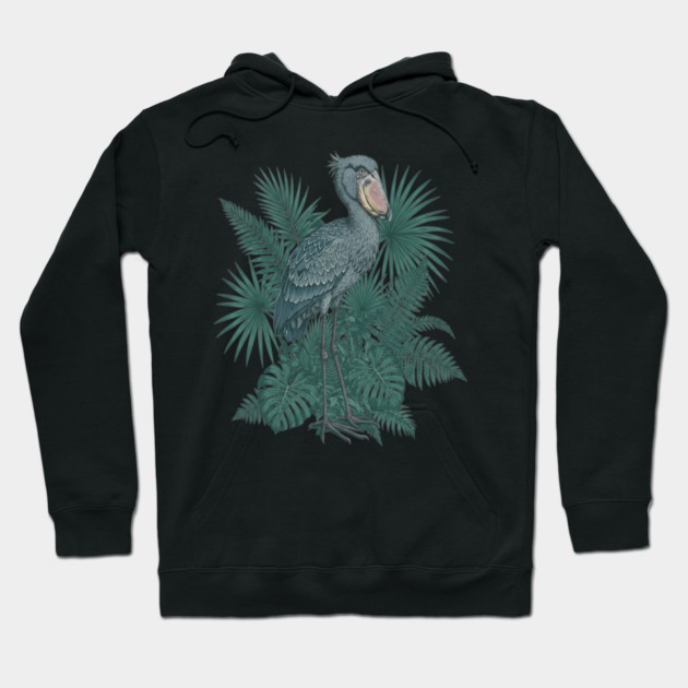 Vintage Shoebill Stork Art for Bird Lovers Hoodie by BirdsnStuff