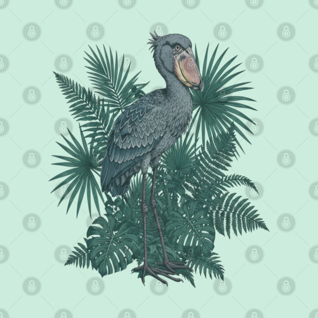 Vintage Shoebill Stork Art for Bird Lovers by BirdsnStuff