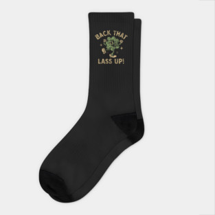 Retro Irish Shamrock – Vintage Distressed  Sassy Irish Clover Humor Socks