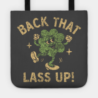 Retro Irish Shamrock – Vintage Distressed  Sassy Irish Clover Humor Tote