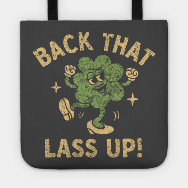 Retro Irish Shamrock – Vintage Distressed  Sassy Irish Clover Humor Tote by JessArty