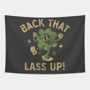 Retro Irish Shamrock – Vintage Distressed  Sassy Irish Clover Humor Tapestry