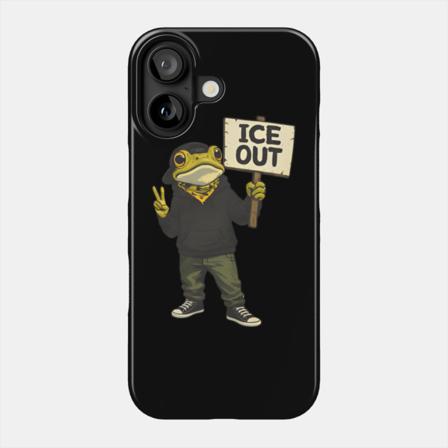 ICE OUT Frog Bad Portland Bunny Protest Phone Case by Donald's Store 2