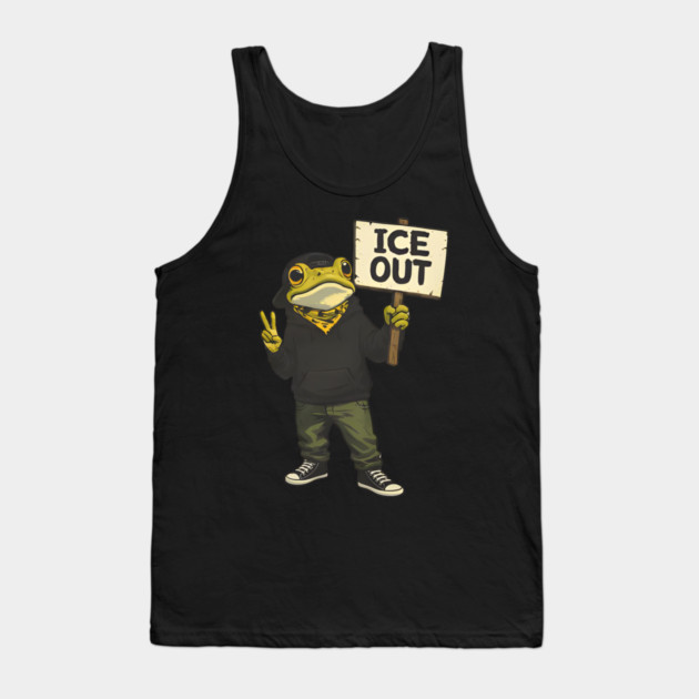 ICE OUT Frog Bad Portland Bunny Protest Tank Top by Donald's Store 2