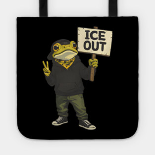 ICE OUT Frog Bad Portland Bunny Protest Tote