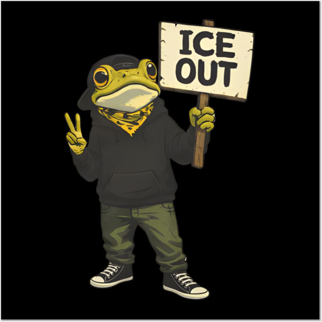 ICE OUT Frog Bad Portland Bunny Protest Wall Art by Donald's Store 2
