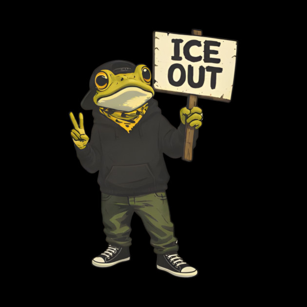 ICE OUT Frog Bad Portland Bunny Protest by Donald's Store 2
