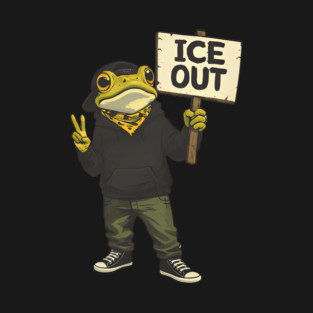 ICE OUT Frog Bad Portland Bunny Protest T-Shirt