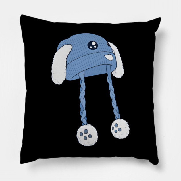 Blue bunny hat Chinga la Migra Pillow by Donald's Store 2