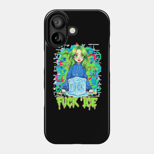 Billie Eilish Fck Ice out now cartoon Phone Case by Donald's Store 2