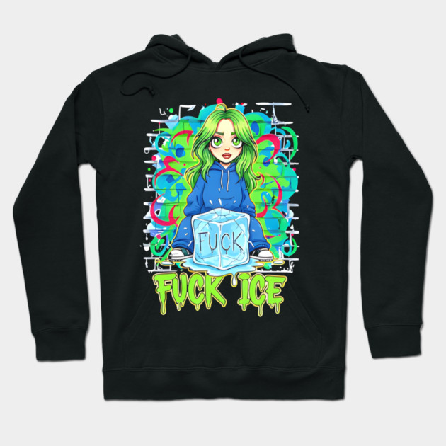 Billie Eilish Fck Ice out now cartoon Hoodie by Donald's Store 2