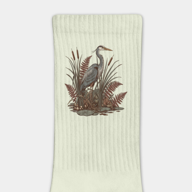 Great Blue Heron Marshland Scene by BirdsnStuff