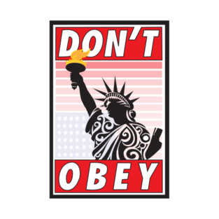 Don't Obey-Stressed Liberty T-Shirt
