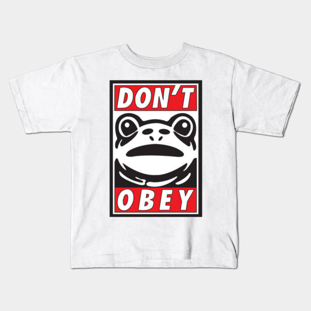 Don't Obey-Portland Frog Resistance Kids T-Shirt by DickinsonDesign