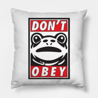 Don't Obey-Portland Frog Resistance Pillow