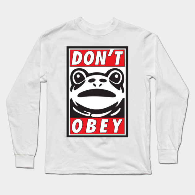 Don't Obey-Portland Frog Resistance Long Sleeve T-Shirt by DickinsonDesign