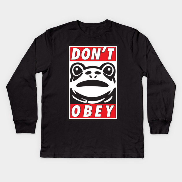 Don't Obey-Portland Frog Resistance Kids Long Sleeve T-Shirt by DickinsonDesign