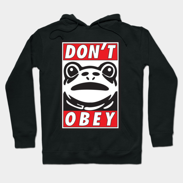 Don't Obey-Portland Frog Resistance Hoodie by DickinsonDesign