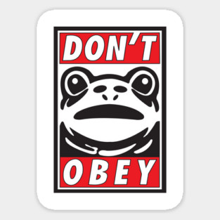 Don't Obey-Portland Frog Resistance Sticker