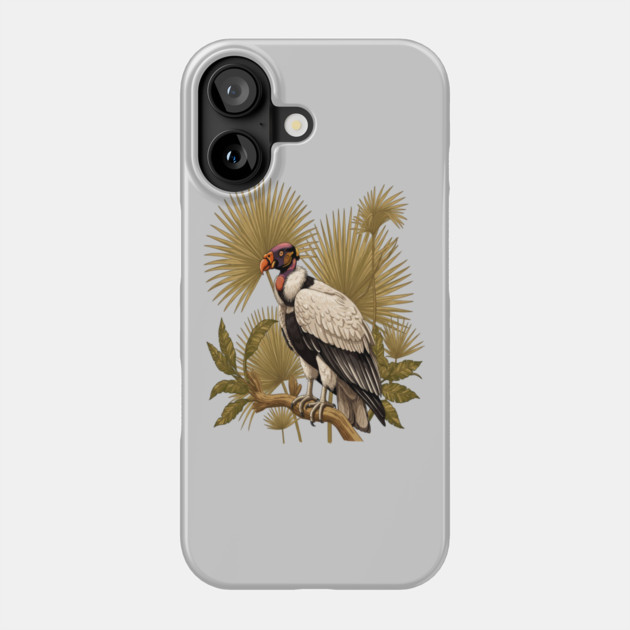 King Vulture in Tropical Palm Canopy Phone Case by BirdsnStuff