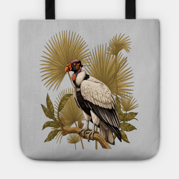 King Vulture in Tropical Palm Canopy Tote by BirdsnStuff