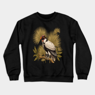King Vulture in Tropical Palm Canopy Crewneck Sweatshirt