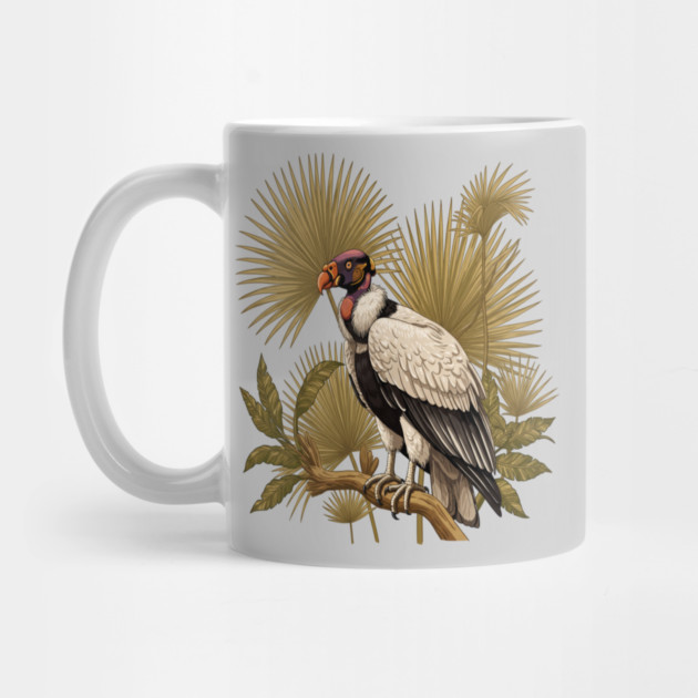 King Vulture in Tropical Palm Canopy by BirdsnStuff