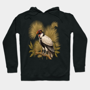 King Vulture in Tropical Palm Canopy Hoodie