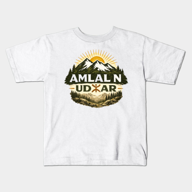 Amlal N Udar – Amazigh Mountain Adventure Design Kids T-Shirt by Amlal N Udrar