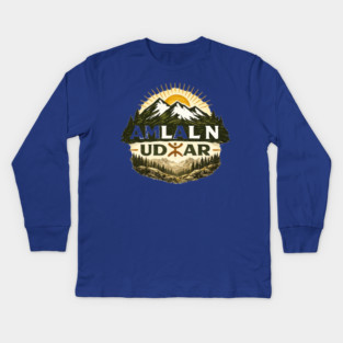 Amlal N Udar – Amazigh Mountain Adventure Design Kids Long Sleeve T-Shirt