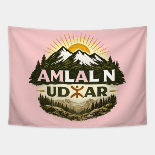 Amlal N Udar – Amazigh Mountain Adventure Design Tapestry
