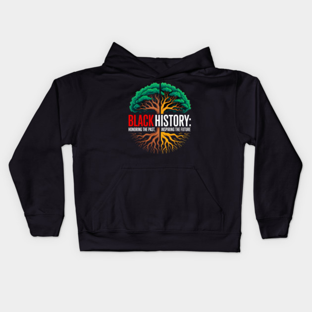 Black History: Roots and Future Heritage Tree Kids Hoodie by UrbanLifeApparel