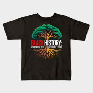 Black History: Roots and Future Heritage Tree Kids T-Shirt