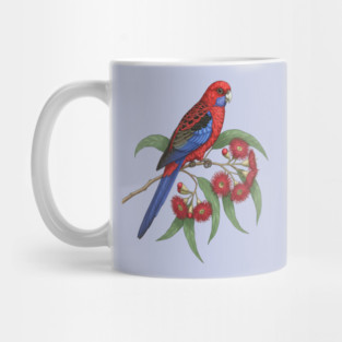 Crimson Rosella with Eucalyptus Blossoms Mug