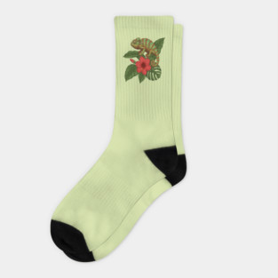 Panther Chameleon Tropical Wildlife Socks