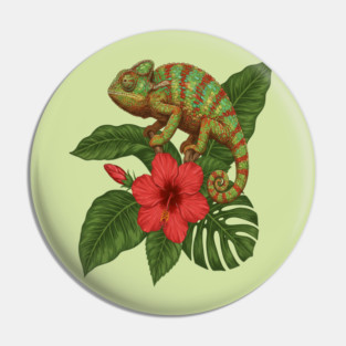 Panther Chameleon Tropical Wildlife Pin