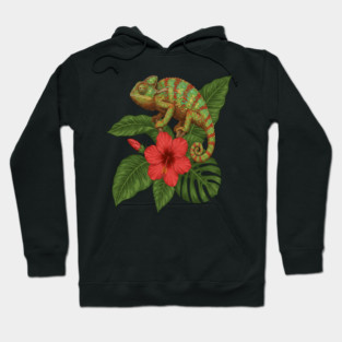 Panther Chameleon Tropical Wildlife Hoodie