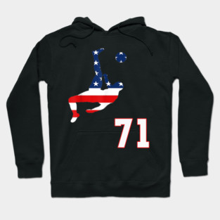 American USA Flag Soccer Jersey Favorite Lucky Number 71 Women Men Hoodie