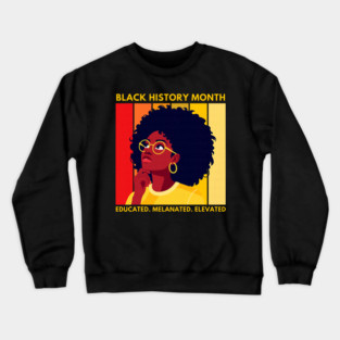 Black History Education Is Freedom Books Black Women Reading Book Crewneck Sweatshirt