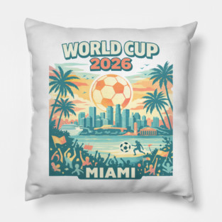 Miami Futbol Vibes – World Cup 2026 Host City Pillow