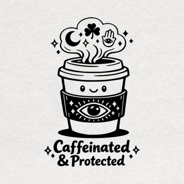 Caffeinated & Protected Coffee for Witches by Designed By Marty