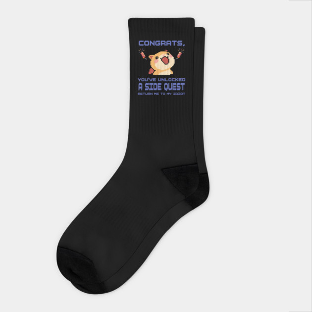 Side quest cuteness Socks by Designed By Marty